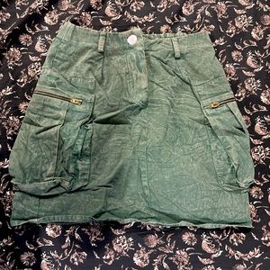 green vintage skirt